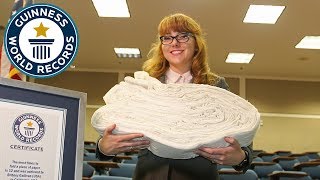 How many times can YOU fold a piece of paper  Guinness World Records [upl. by Cordelie]