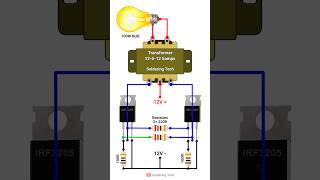 How to make 12V DC to 220V AC  12V to 220V inverter 12vto220v inverter [upl. by Larina]