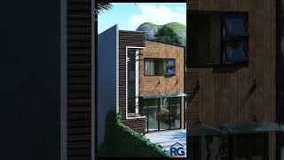 Modern 2 – Storey Box Type House Design Industrial House [upl. by Arihsa]