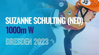 Suzanne SCHULTING NED  Winner  1000m W  Dresden  ShortTrackSkatingSkating [upl. by Nnywg]