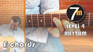 F Chords on guitar  Guitar Lesson  Level 4 [upl. by Aicened]