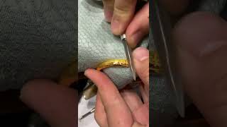 Wow Heres how to make a beautiful gold bracelet 🔥🔨 shorts silver jewellry gold viral video [upl. by Mackenie686]