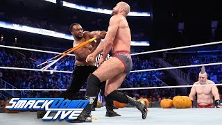 Big E vs Cesaro  Trick or Street Fight SmackDown LIVE Oct 30 2018 [upl. by Talmud]