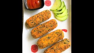 Palak Paneer Kebab Recipe  Spinach Cottage Cheese Kebab  Kabab Recipe  By Srithas Kitchen [upl. by Aivatahs]