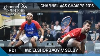 Squash MoElShorbagy v Selby  Channel VAS Championship at St Georges Hill 2016 Rd 1 Highlights [upl. by Inafetse]