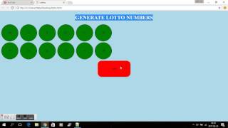 JAVASCRIPT  LOTTO NUMBER GENERATOR  UNIQUE NUMBERS [upl. by Benton]