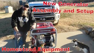 Homestead Equipment Ep 1 iPower SUA12000E Generator  unboxing initial assembly and setup [upl. by Ttirb]