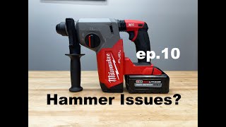 2419  Milwaukee M18 FUEL brushless 1 Inch SDSplus rotary hammer drill  291220  ep10 [upl. by Gaw]