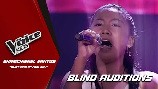 The Voice Kids Shamchienel Santos CRAZY vocals with What Kind of Fool Am I  Blind Auditions [upl. by Onitsuaf]