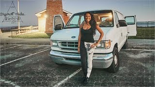 Solo Minimalist Female Van Life  Stealth Cargo Van Conversion [upl. by Leirbaj]