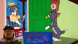 Tom and Jerry Timid Tabby 1957  First Time Watching Toms Cousin is a Fraidy Cat [upl. by Troth422]