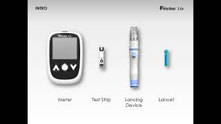 Finetest Lite Blood Glucose Meter How to use Video [upl. by Assinna]