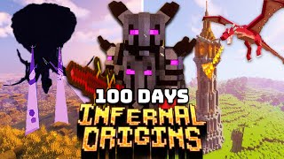 I Survived 100 Days in Infernal Origins Minecraft Full Movie [upl. by Petra]