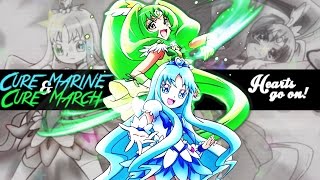 Erika Kurumi Cure Marine amp Nao Midorikawa Cure March AMV  Heart goes on [upl. by Jarlathus]