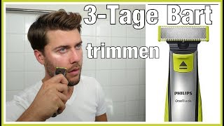 3 TAGE BART TRIMMEN mit dem Philips OneBlade Pro Rasierer [upl. by Venetia]