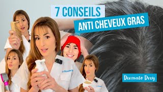 Cheveux gras  7 conseils de dermato DermatoDrey [upl. by Eladal816]