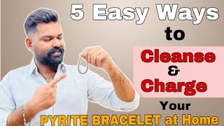 How to Cleanse amp Charge at home easily  Pyrite Crystal benefits  pyrite bracelet benefits in hindi [upl. by Neri]