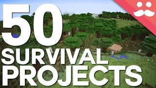 50 Projects For Your Minecraft Survival Worlds [upl. by Ahsikrats]