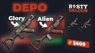 GAMBLING my rust GLORY AK and ALIEN RED on RustySaloon [upl. by Hadria]