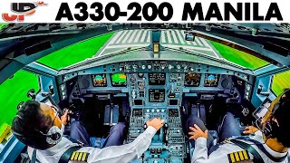 Piloting Airbus A330 into Manila  Cockpit View [upl. by Ytsirt216]