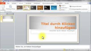 Video Marketing mit PowerPoint 2010 Präsentation erstellen 412 Erste Folie in deutsch [upl. by Herrera564]