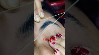 How to do eyebrows threading 💁‍♀️💁‍♀️reels eyes eyebrowtutorial ruptaanmakeupstudio9098😍😍 [upl. by Brezin]