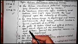 Action membrane potential  Nerve impulse Biology Chapter 17 class 12 [upl. by Aisad70]