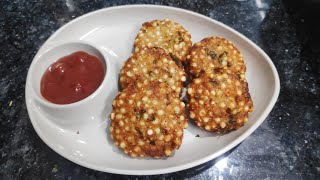 Crispy Sabudana Vada Recipe Shabu Tikki [upl. by Leahcimal]