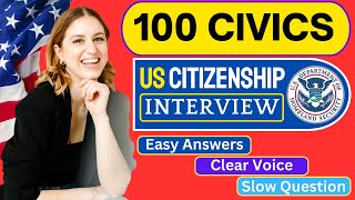 2024 random 100 civics questions and answers  US citizenship interview I N400 Interview [upl. by Williams]