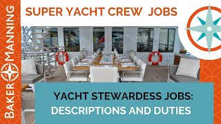 Yacht Stewardess Salary and Job Description [upl. by Ellimac]