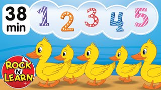 Five Little Ducks amp More Preschool Songs with Lyrics  Rock N Learn [upl. by Elraet]