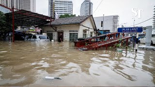 Malaysia KL hit by severe flash floods landslide [upl. by Celestyn]