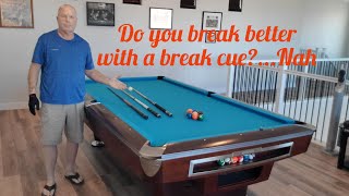 Pool lesson Do break cues make a difference Nope [upl. by Thay]