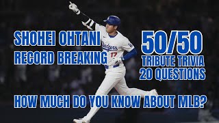 Shohei Ohtani 5050 WORLD RECORD Trivia TRIBUTE ESPN MLB ohtani trivia fox [upl. by Helenka]