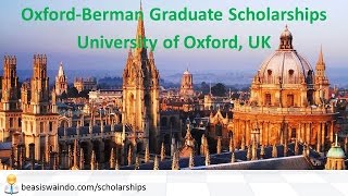 UK  University of Oxford Berman Graduate Scholarship 20150123 [upl. by Idnarb]