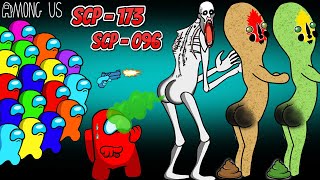 어몽어스 VS SCP173 amp SCP096 and the scary ending  Peanut Animation Zombie [upl. by Ettevy]