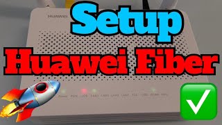 How to Setup Huawei Fiber modem EG8145V5 in 1 Minute [upl. by Binny]