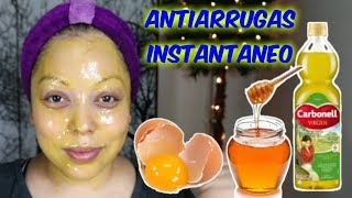 MASCARILLA ANTIARRUGAS EFECTO INMEDIATO REMEDIO NATURALAntiaging and antiwrinkle egg mask [upl. by Hilde146]