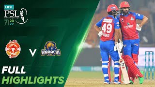 Full Highlights  Islamabad United vs Karachi Kings  Match 21  HBL PSL 7  ML2L [upl. by Eiramnaej]