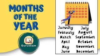 Months of the Year  Preschool English Learning [upl. by Nelluc]