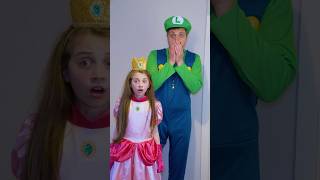 Luigi challenges Super Mario and Princess Peach funny familygamestories supermario [upl. by Graham532]