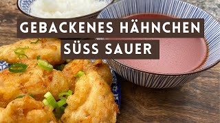 Gebackenes Hähnchen süß sauer selber machen  Hier ein leckeres Rezept [upl. by Cochran892]