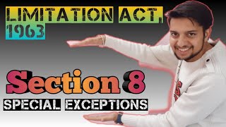 section 8 limitation act 1963  lecture  Easy Language  with examples  in Hindi amp English [upl. by Lairbag]