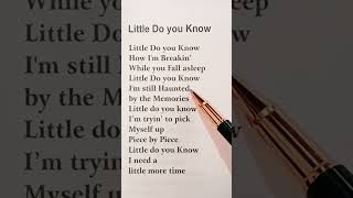 Alex amp sierra little do you know lyrics short englishsong lyrics [upl. by Izak]