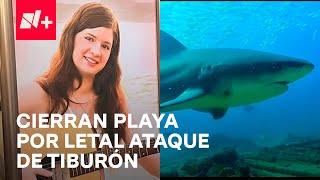 Ataque letal de tiburón en Playa Melaque en Jalisco cierran playa  En Punto [upl. by Rebbecca516]