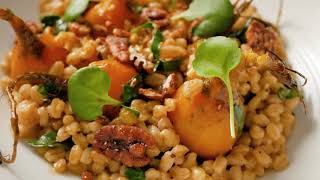 Test Kitchen Heirloom Farro Golden Beets amp Maple Pecans [upl. by Bettencourt]