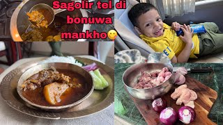 sagolir tel di sagolir mankho bonalu aje 😋Mutton with fat Amazon prime day sale [upl. by Eerased]