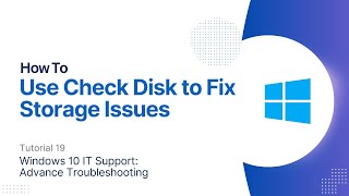 How to Use Check Disk CHKDSK to Fix Storage Errors  Windows 10 Advanced Troubleshooting [upl. by Aurel]