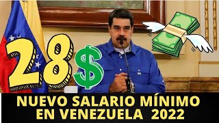 ASI QUEDÓ EL NUEVO SALARIO MINIMO EN VENEZUELA 2022  28 USD [upl. by Williamsen891]