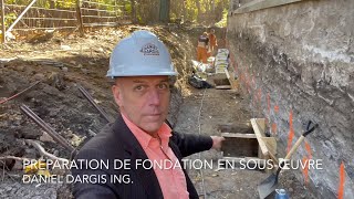 Technique de stabilisation par pieux pour fondation en moellon  Daniel Dargis ingénieur [upl. by Gisella525]